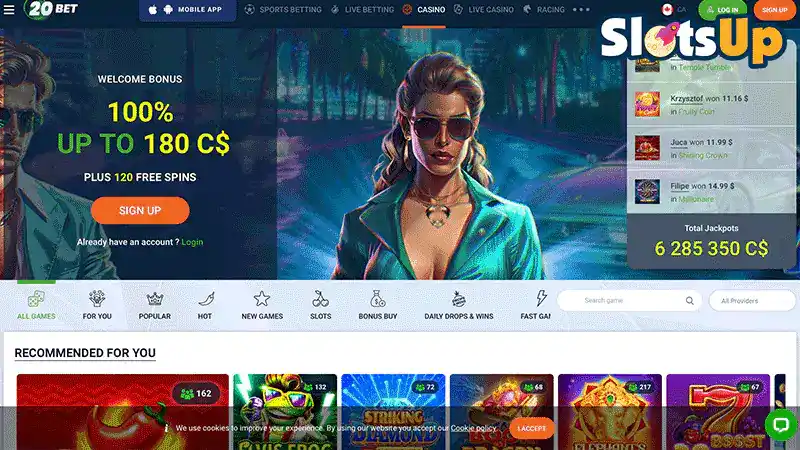 20Bet เข้าสู่ระบบ 1
