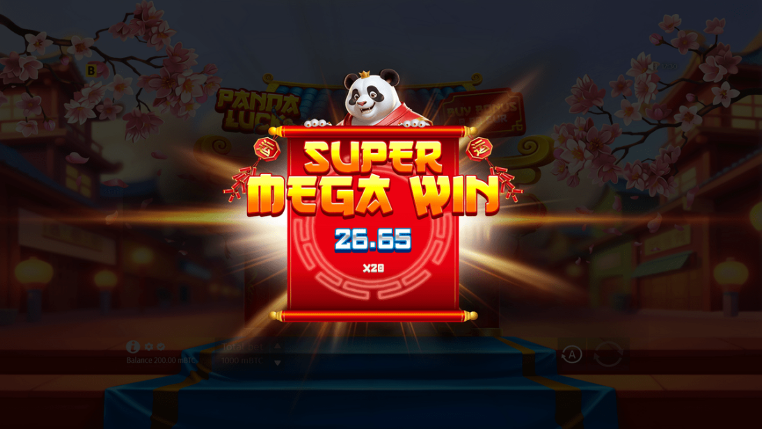 Panda Luck super mega win 