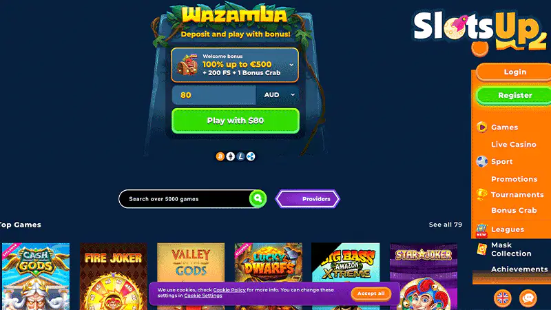 การเข้าสู่ระบบ Wazamba