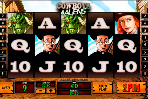 Cowboys and aliens playtech 