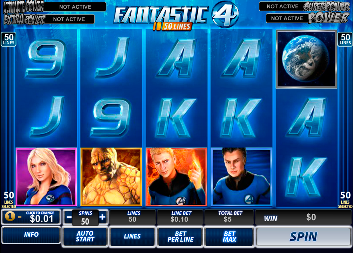 fantastic four 50 lines playtech 