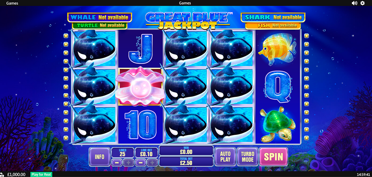 great blue jackpot playtech 