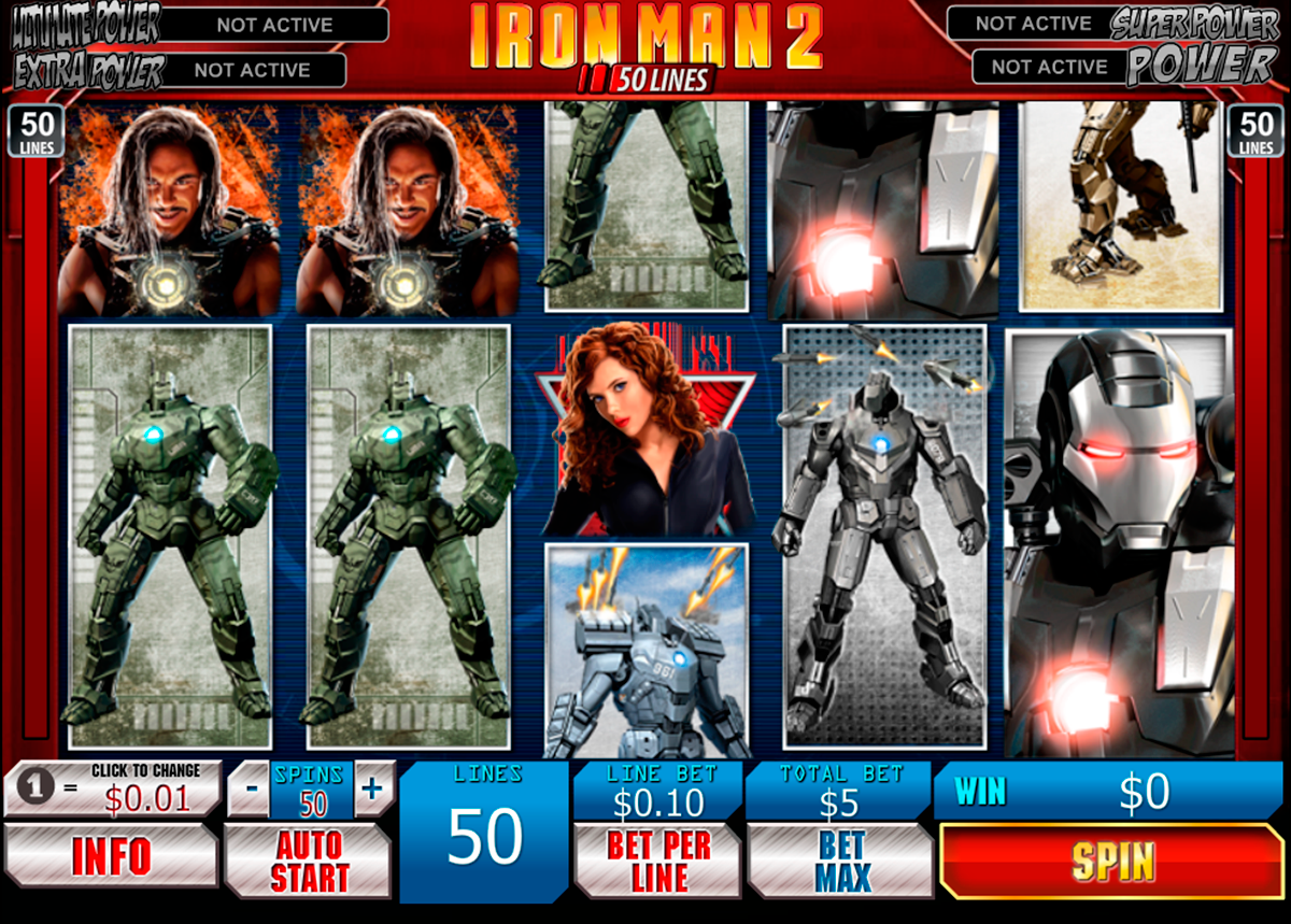 iron man 2 50 lines playtech 