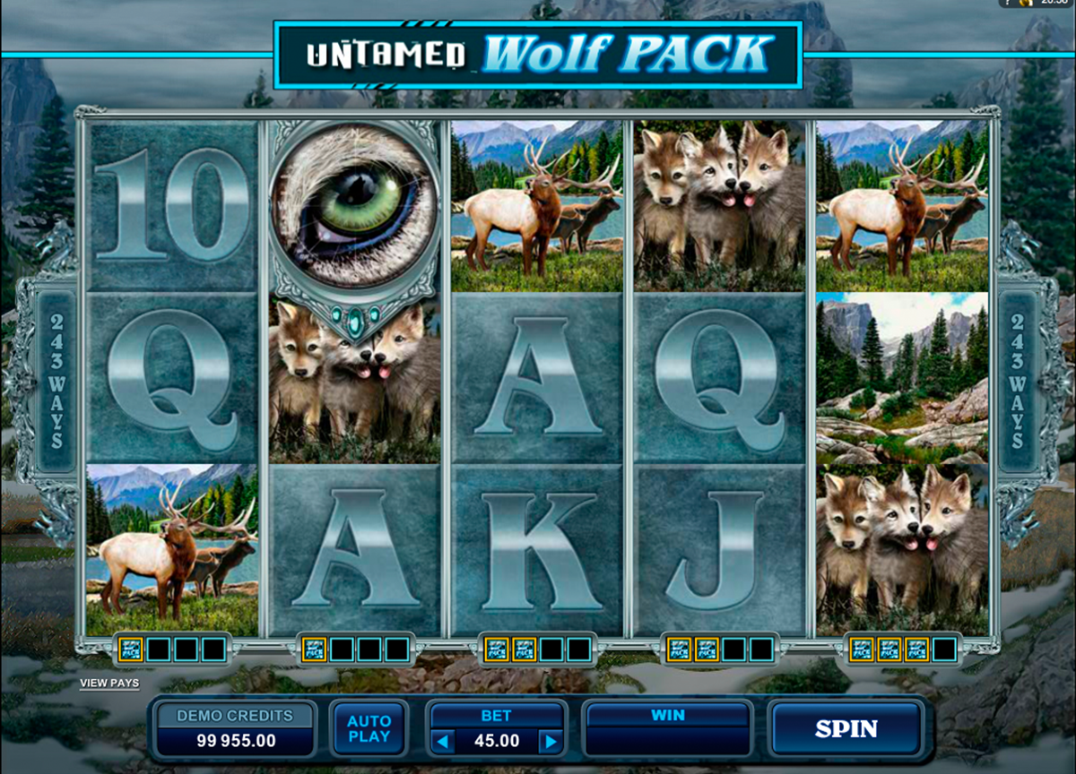 untamed wolf pack microgaming 